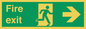 SB430: Fire Exit Right Sign