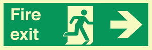 SB430: Fire Exit Right Sign