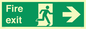 SB430: Fire Exit Right Sign