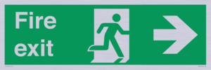 SB430: Fire Exit Right Sign
