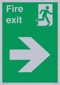 SB430: Fire Exit Right Sign