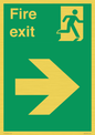 SB430: Fire Exit Right Sign