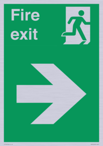 SB430: Fire Exit Right Sign