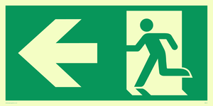 SB431: arrow left & running man symbol only