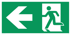 SB431: arrow left & running man symbol only