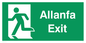 SB941: allanfa / exit - safety sign