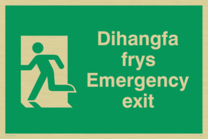 SB943: dihangfa frys / emergency exit - safety sign