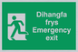 SB943: dihangfa frys / emergency exit - safety sign