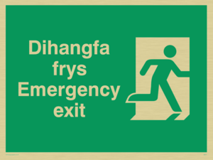 SB944: dihangfa frys / emergency exit  - safety sign