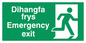 SB944: dihangfa frys / emergency exit  - safety sign
