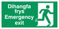 SB944: dihangfa frys / emergency exit  - safety sign