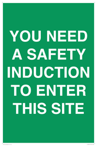 SC12863: YOU NEED A SAFETY INDUCTION TO ENTER THIS SITE