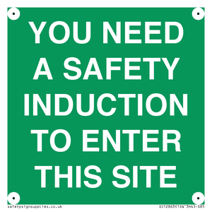 SC12863: YOU NEED A SAFETY INDUCTION TO ENTER THIS SITE