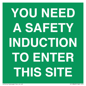 SC12863: YOU NEED A SAFETY INDUCTION TO ENTER THIS SITE