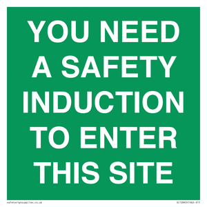 SC12863: YOU NEED A SAFETY INDUCTION TO ENTER THIS SITE