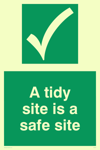SC5423: A tidy site is a safe site Sign
