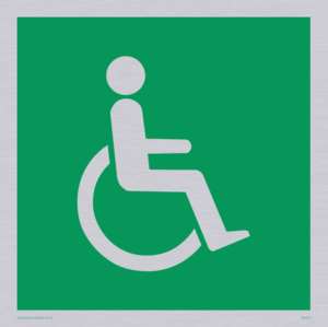 SD450: wheelchair in door / disabled symbol only - safety sign