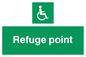 SD455: refuge point - safety sign