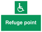 SD455: refuge point - safety sign