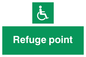 SD455: refuge point - safety sign