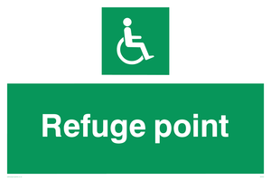 SD455: refuge point - safety sign