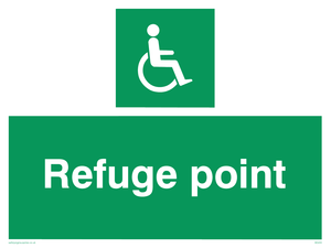 SD455: refuge point - safety sign