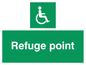 SD455: refuge point - safety sign