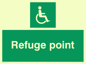 SD455: refuge point - safety sign