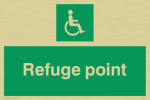 SD455: refuge point - safety sign