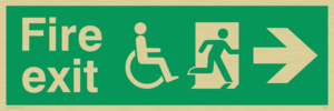 SD953: fire exit - disability safety sign