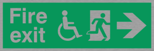 SD953: fire exit - disability safety sign