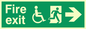 SD953: fire exit - disability safety sign