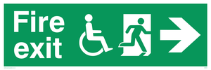 SD953: fire exit - disability safety sign