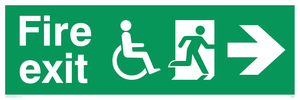 SD953: fire exit - disability safety sign