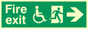 SD953: fire exit - disability safety sign – Viking Signs