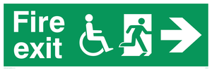SD953: fire exit - disability safety sign