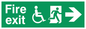 SD953: fire exit - disability safety sign