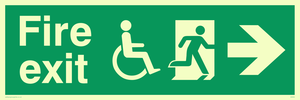 SD953: fire exit - disability safety sign