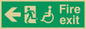 SD954: fire exit - disability safety sign