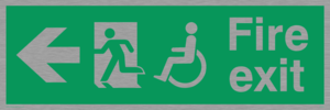 SD954: fire exit - disability safety sign