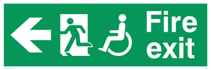 SD954: fire exit - disability safety sign