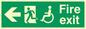 SD954: fire exit - disability safety sign
