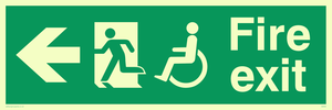 SD954: fire exit - disability safety sign