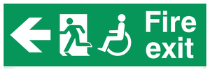 SD954: fire exit - disability safety sign