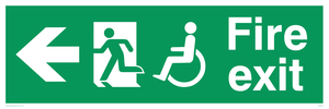 SD954: fire exit - disability safety sign