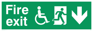 SD955: fire exit - disability safety sign