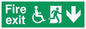 SD955: fire exit - disability safety sign