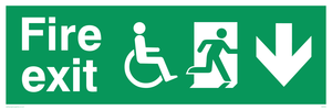 SD955: fire exit - disability safety sign