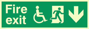 SD955: fire exit - disability safety sign