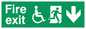 SD955: fire exit - disability safety sign